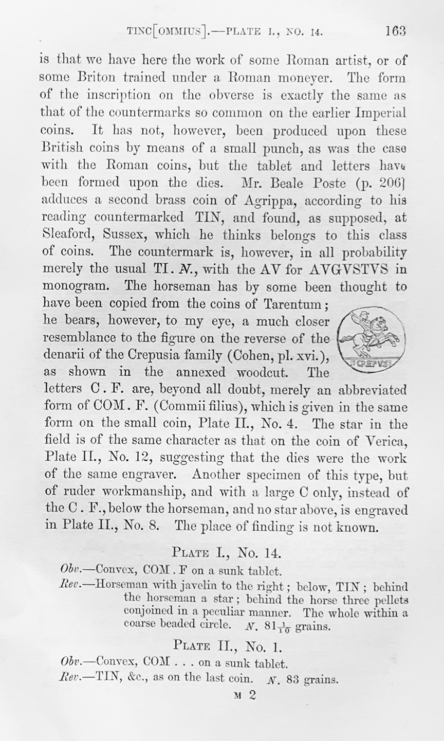 Evans 1864 p. 163 P. Crepusius Prototype